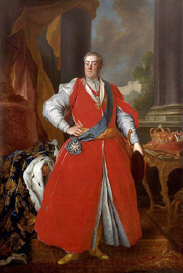 Louis de Silvestre Portrait of King Augustus III in Polish costume. Norge oil painting art